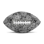 Black And White Western Flower Print Rugby Ball