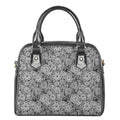 Black And White Western Flower Print Shoulder Handbag