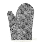 Black And White Western Flower Print Single Oven Mitt