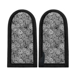 Black And White Western Flower Print Skillet Handle Cover