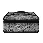 Black And White Western Flower Print Small Lunch Bag