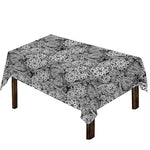Black And White Western Flower Print Tablecloth