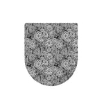 Black And White Western Flower Print Toilet Lid Cover