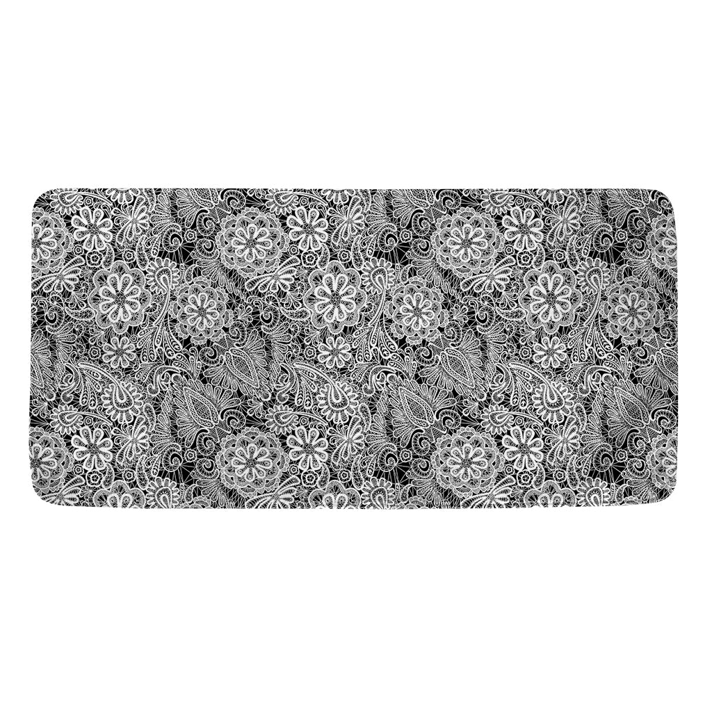 Black And White Western Flower Print Towel