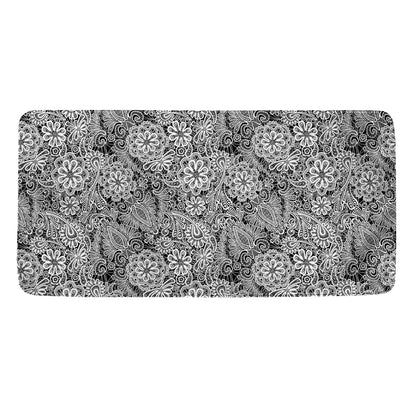 Black And White Western Flower Print Towel