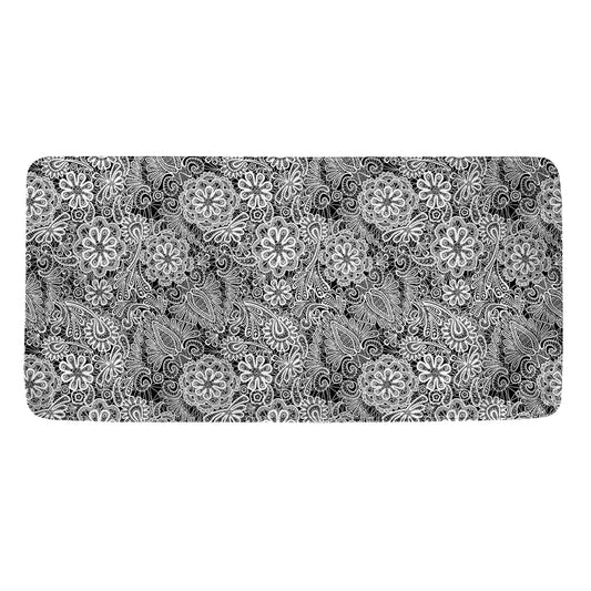 Black And White Western Flower Print Towel