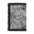 Black And White Western Flower Print Trifold Wallet
