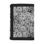 Black And White Western Flower Print Trifold Wallet
