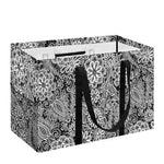 Black And White Western Flower Print Utility Tote Bag