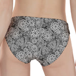 Black And White Western Flower Print Women's Panties