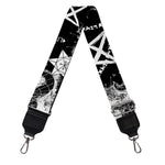 Black And White Wicca Devil Skull Print Bag Strap