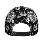 Black And White Wicca Devil Skull Print Baseball Cap