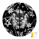 Black And White Wicca Devil Skull Print Basketball