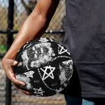 Black And White Wicca Devil Skull Print Basketball