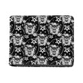 Black And White Wicca Devil Skull Print Bifold Wallet