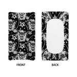 Black And White Wicca Devil Skull Print Changing Pad Cover