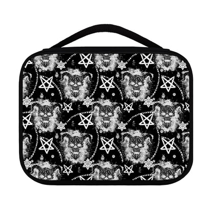 Black And White Wicca Devil Skull Print Classic Bible Case