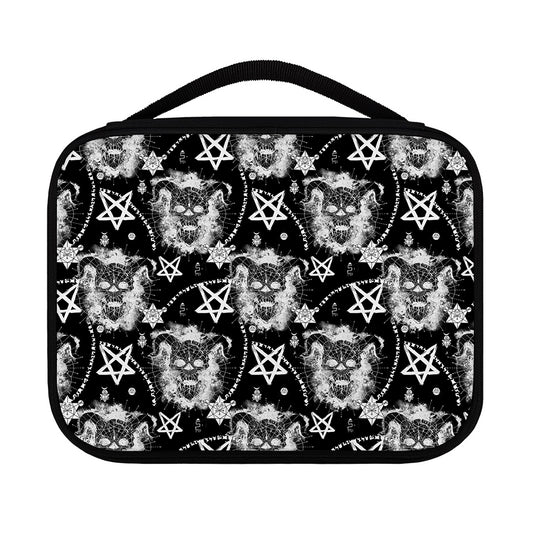 Black And White Wicca Devil Skull Print Classic Bible Case