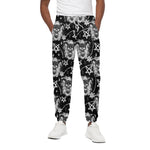 Black And White Wicca Devil Skull Print Cotton Pants