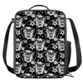 Black And White Wicca Devil Skull Print Crossbody Lunch Bag