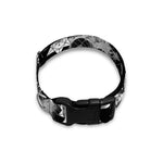 Black And White Wicca Devil Skull Print Dog Collar