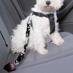 Black And White Wicca Devil Skull Print Dog Seat Belt