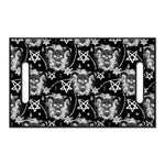 Black And White Wicca Devil Skull Print Golf Cart Seat Cover