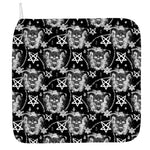 Black And White Wicca Devil Skull Print Hand Towel