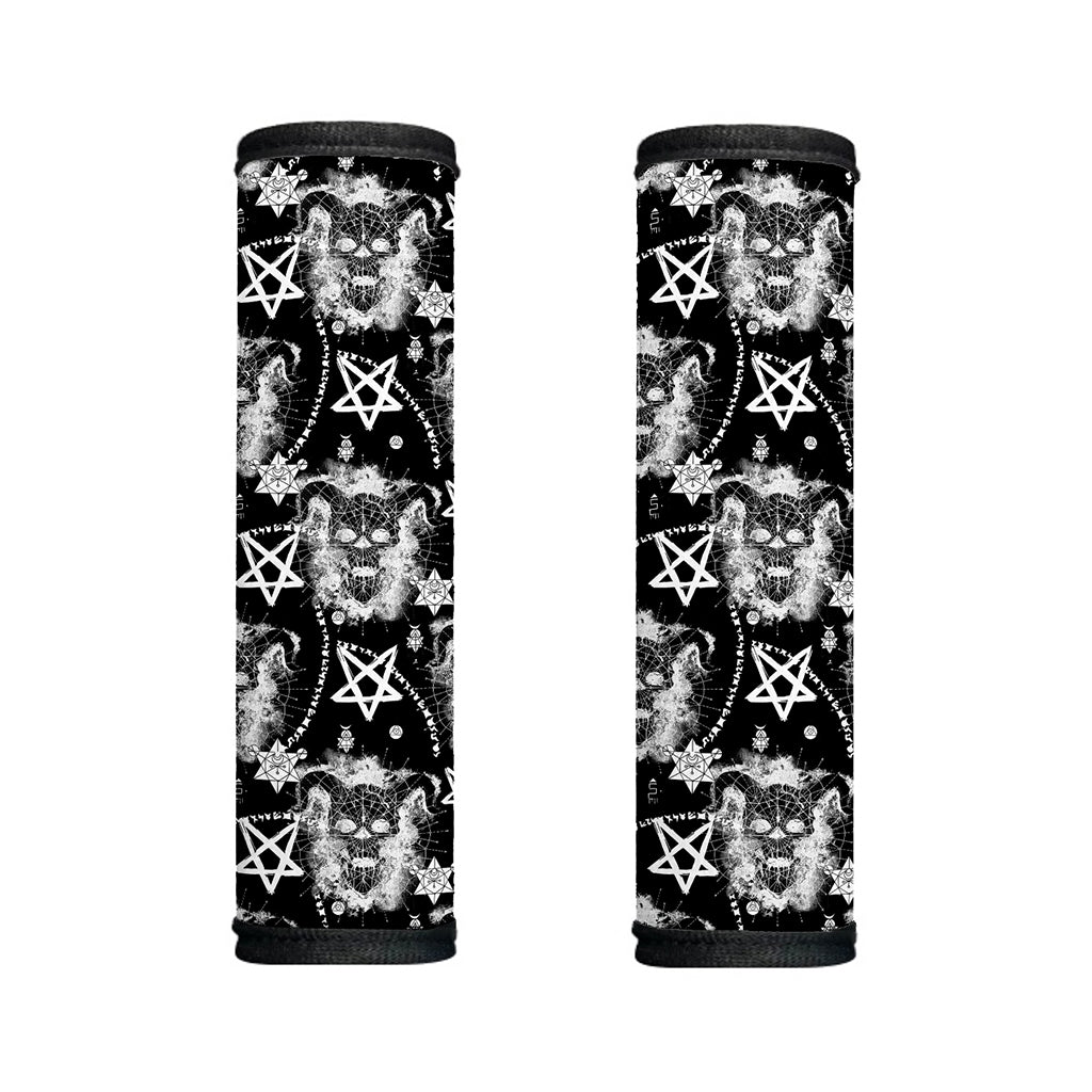Black And White Wicca Devil Skull Print Handle Covers