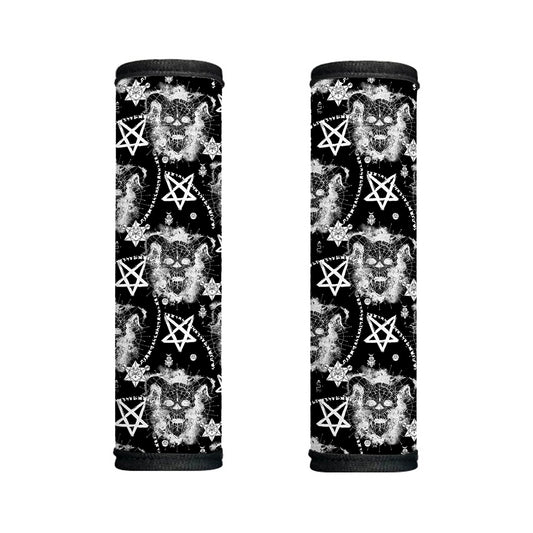 Black And White Wicca Devil Skull Print Handle Covers