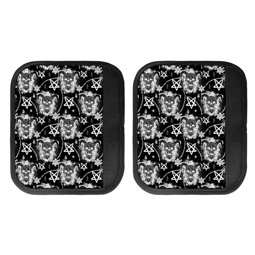 Black And White Wicca Devil Skull Print Handle Covers