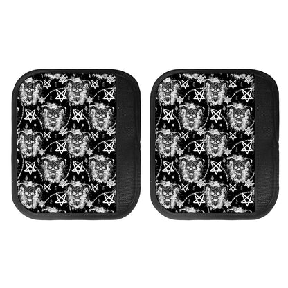 Black And White Wicca Devil Skull Print Handle Covers