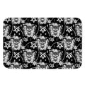 Black And White Wicca Devil Skull Print Indoor Door Mat
