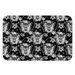 Black And White Wicca Devil Skull Print Indoor Door Mat
