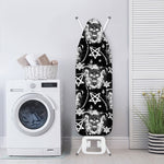 Black And White Wicca Devil Skull Print Ironing Board Cover
