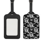 Black And White Wicca Devil Skull Print Luggage Tag