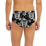 Black And White Wicca Devil Skull Print Men's Briefs