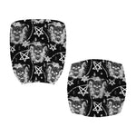 Black And White Wicca Devil Skull Print Office Chair Cover
