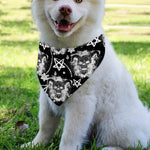 Black And White Wicca Devil Skull Print Over The Collar Dog Bandana