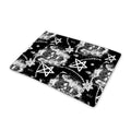Black And White Wicca Devil Skull Print Pet Cooling Mat Cover