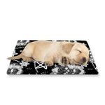 Black And White Wicca Devil Skull Print Pet Cooling Mat Cover