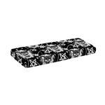 Black And White Wicca Devil Skull Print Piano Keyboard Cover