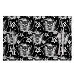 Black And White Wicca Devil Skull Print Placemat