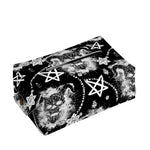 Black And White Wicca Devil Skull Print Rectangle Tissue Box Cover