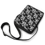 Black And White Wicca Devil Skull Print Rectangular Crossbody Bag