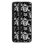 Black And White Wicca Devil Skull Print Refrigerator Handle Covers