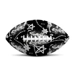 Black And White Wicca Devil Skull Print Rugby Ball