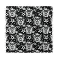 Black And White Wicca Devil Skull Print Silk Bandana