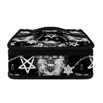 Black And White Wicca Devil Skull Print Small Lunch Bag