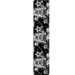 Black And White Wicca Devil Skull Print Table Runner